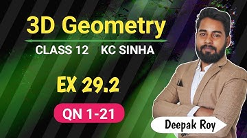 3D Geometry Class 12 | Kc Sinha Ex 29.2 | Shortest distance and Equation of lines
