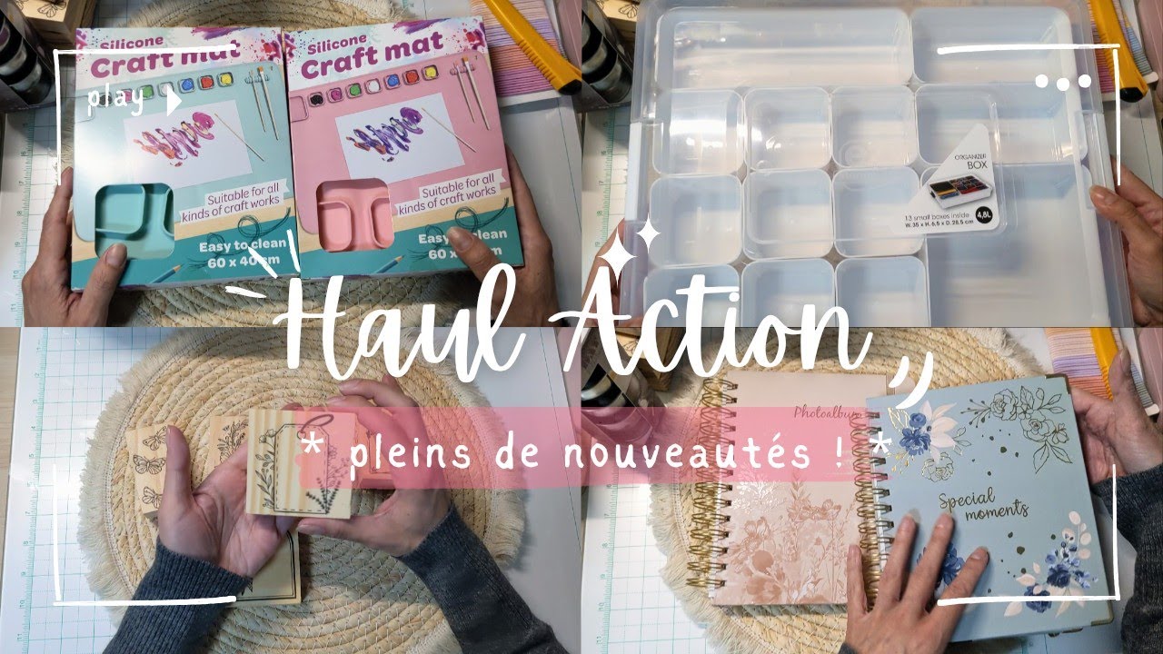 Haul Action:de belles nouveautés scrap & rangement !😍😍💕 #action #rangement  #nouveauté #scrapbooking