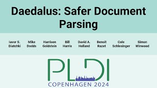 [PLDI24] Daedalus: Safer Document Parsing
