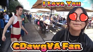 Cute Fan Excited To Meet Famous CDawgVA