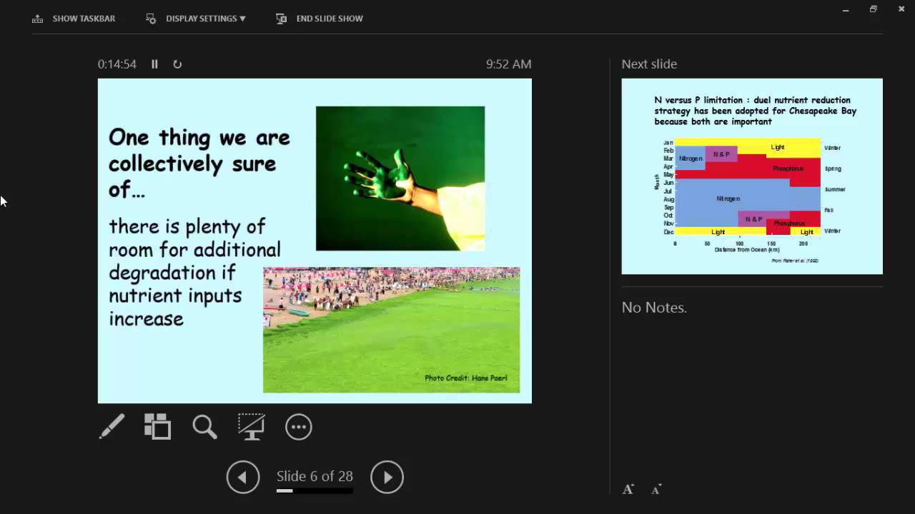 Impact of Phosphorus on Water Quality - Dr. Walter Boynton - January 30, 2015