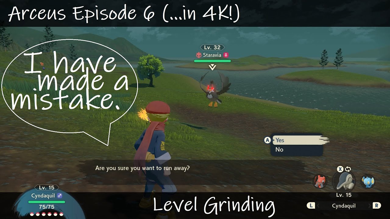 Pokemon Arceus EP6 In 4K? Ryujinx Level Grinding (ASMR Soft