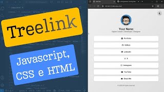 Clone do Linktree com HTML, CSS e JavaScript | Site com Tema Escuro e Claro