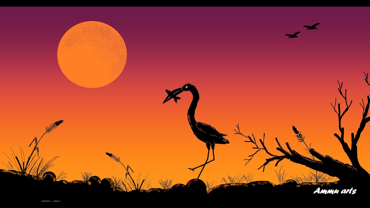 Draw in Ms Paint | Ms Paint Drawing | paint in computer | scenery drawing | How to draw