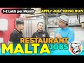 MALTA RESTAURANT & CHEF JOBS | HOW TO APPLY MALTA RESTAURANT & CHEF JOBS | SALARY | EXPENSES | VISA