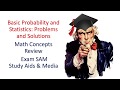 Basic Probability and Statistics with Problems and Solutions - Math Concept Review Series