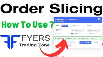 How to use Order Slicing in Fyers Trading Platform  !!