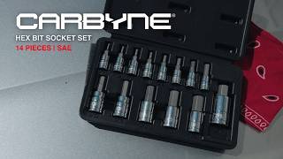 CARBYNE 14 Pc. SAE Hex Bit Socket Set (3101572)