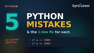 Stop Making These 5 Python Mistakes | Fix Them in 90 Seconds