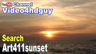 Sunset HD Screensaver peaceful ocean relaxing, nature sound Video SS06 | art411sunset™  art411ocean™