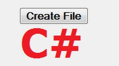 C# Tutorial 27:  Create a text file and write in it using C#