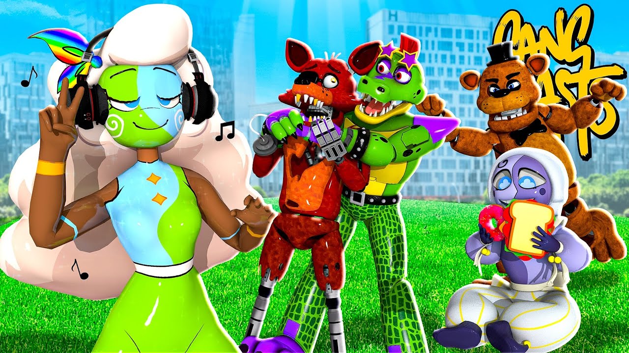 Gang Beasts - EARTH’S AMAZING DANCE MOVES ft. Lunar, Earth, and Glamrock Freddy