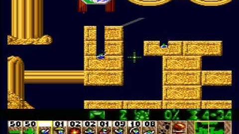 Lemmings Mayhem 13 great lemming caper v2 solution