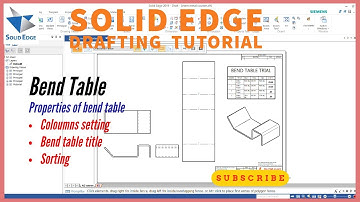 solid edge bend table | Solid edge drafting tutorial | solid edge sheet metal drafting