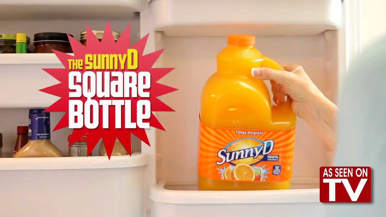 The SunnyD Square Bottle Easy to Store YouTube