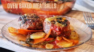 How to make oven baked meatballs in tomato sauce with cheese? Family recipe