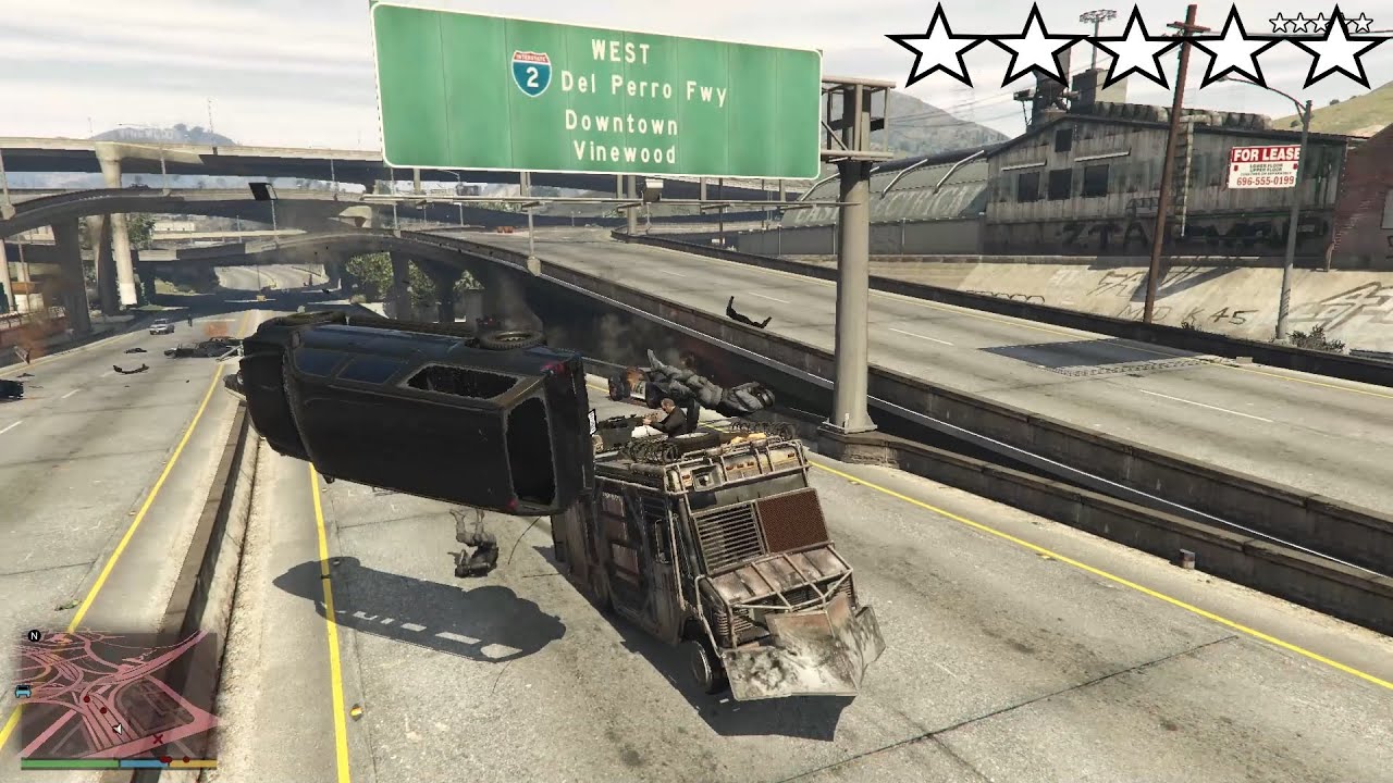 GTA 5 Armored Boxville vs Police Five Star Rampage Michael Franklin ...