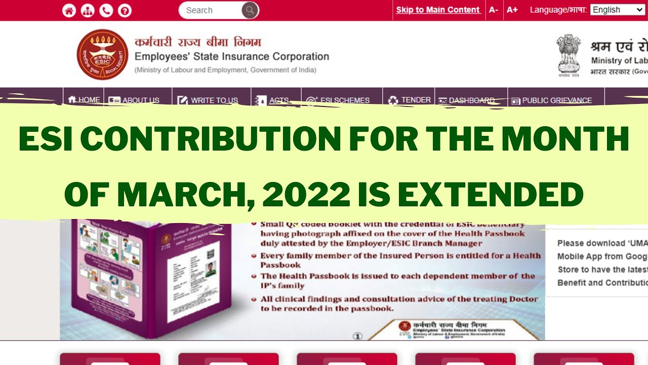 esi-contribution-for-the-month-of-march-2022-is-extended-esic