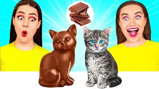 Real Food vs Chocolate Food Challenge #9 by DaRaDa Challenge