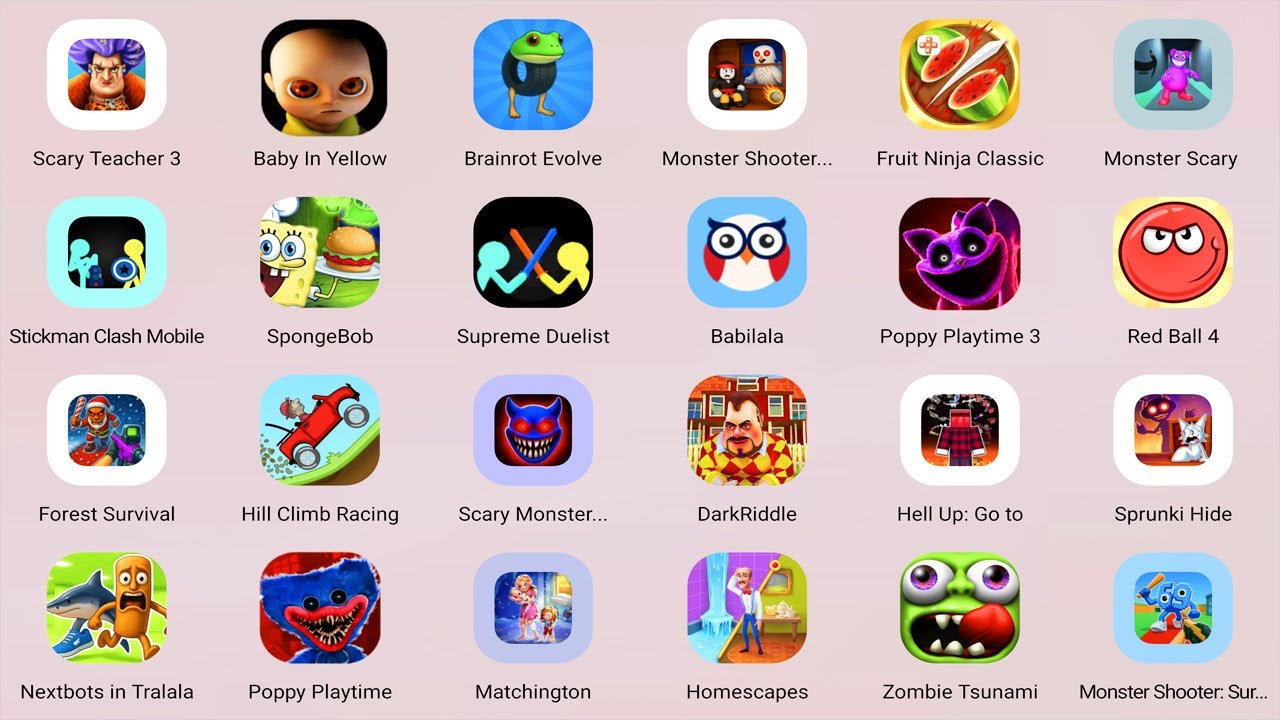 Roblox,Stealth Master,Jelly Shift,Mob Control,Find the Alien 2,Jelly Master: Mukbang ASMR,Hide Ball.