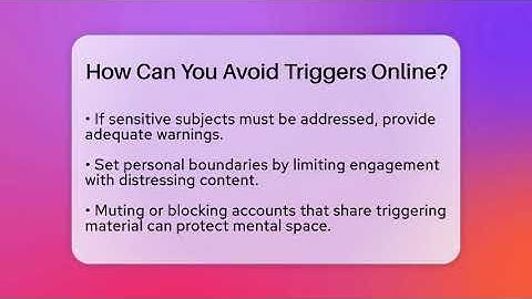 How Can You Avoid Triggers Online? - Everyday-Networking