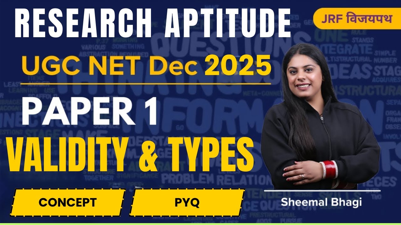 VALIDITY & IT'S TYPES | UGC NET Dec 2025 Paper 1- RESEARCH APTITUDE BY Sheemal 