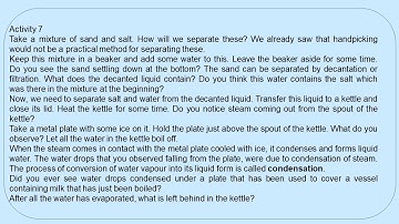 Class VI science, chapter 5,separation of substances, part 8