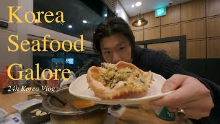 KOREA VLOG: What I ate, King Crab, live octopus, banana milk, fish market, joining a gym