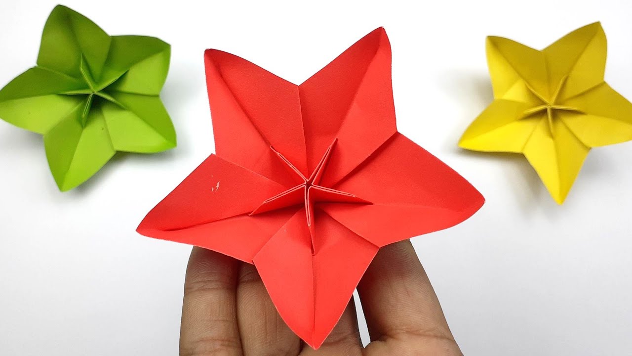 easy origami flower without glue