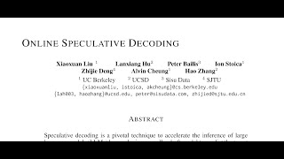 Famous Online Speculative Decoding Profile