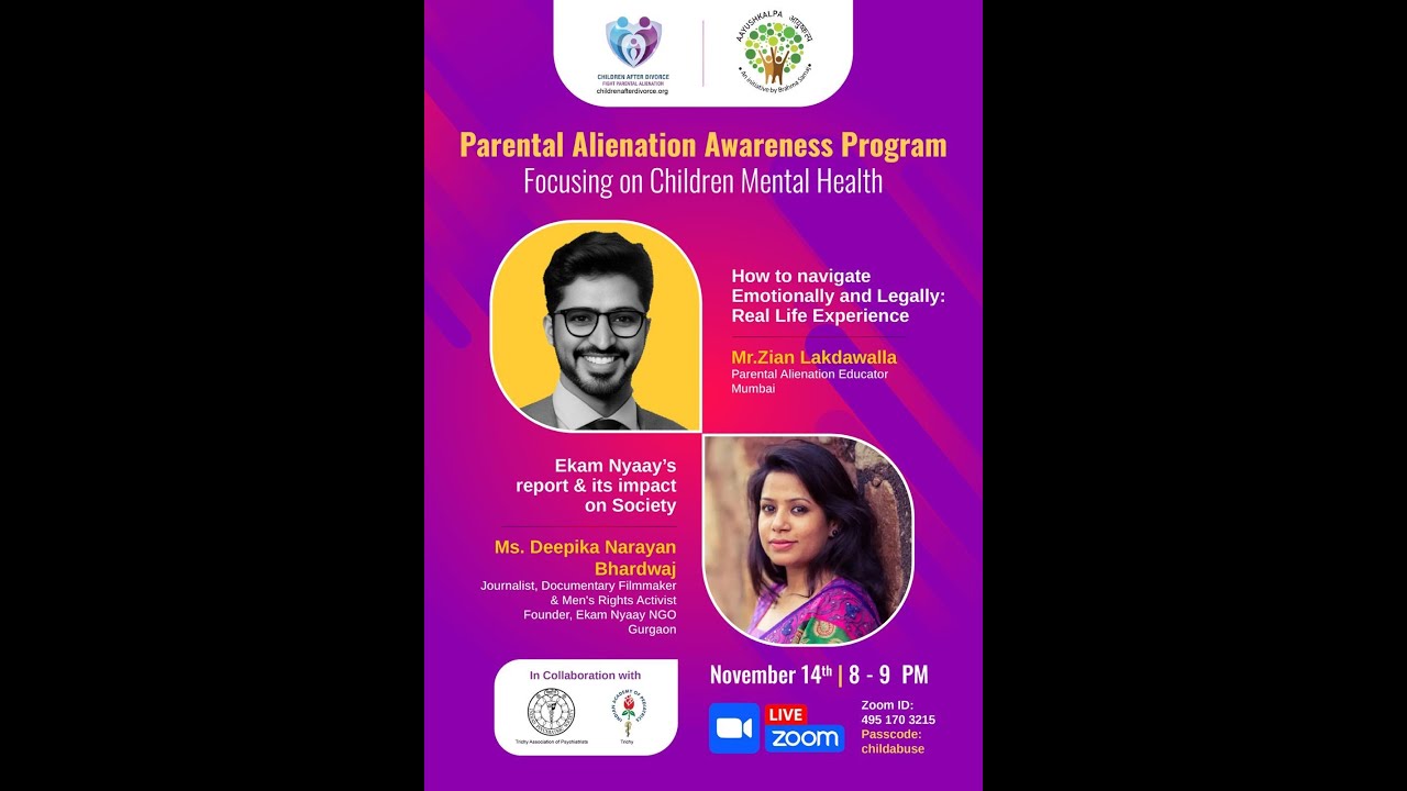 Parental Alienation Awareness Webinar 001 | Alienated Parent's story & Ekam Nyaay's Report