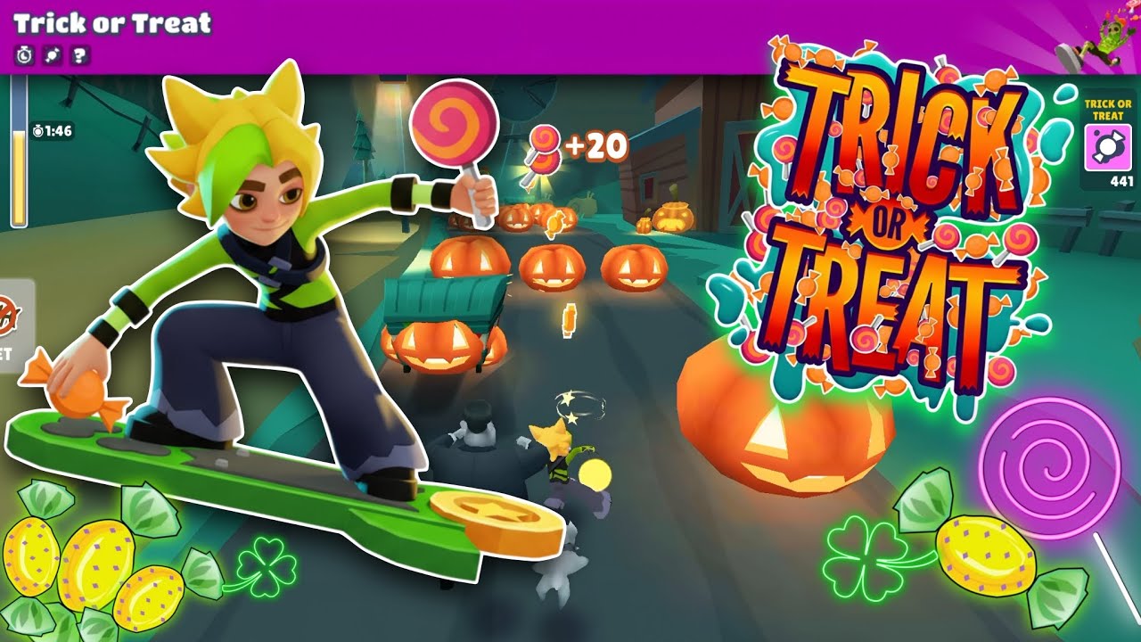 🍬🍭 SUBWAY SURFERS TRICK OR TREAT EVENT HAUNTED HOOD: LUCKY HAENG-UN OUTFIT! 🍀🎙️