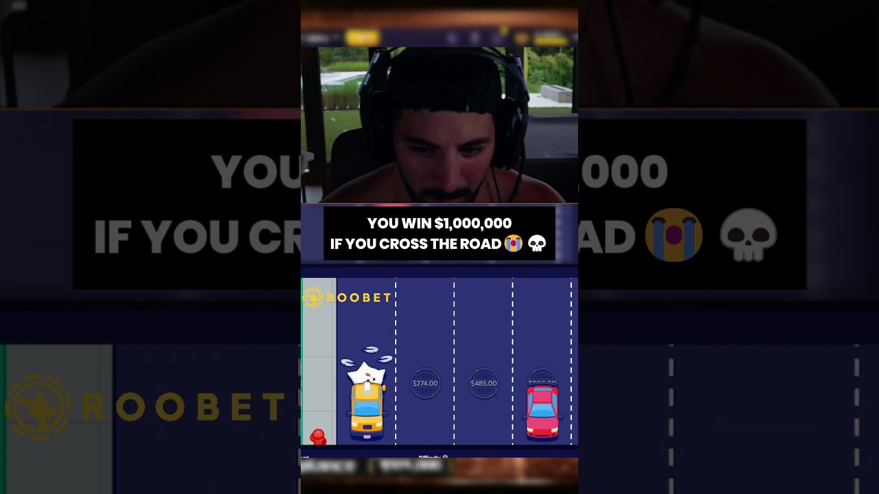CROSS THE ROAD TO MAKE A MILLION IN THE CHICKEN GAME!! #roobet #casino #slots