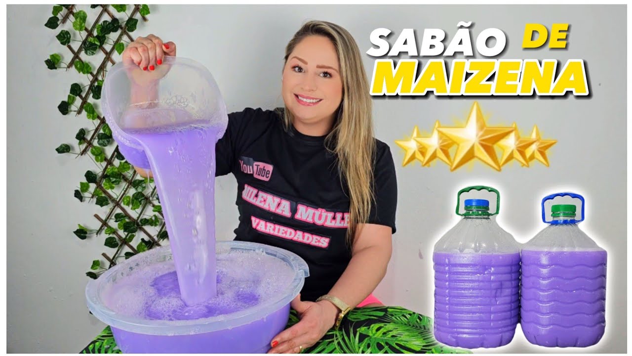 🔴 SABÃO LÍQUIDO DE MAIZENA SEM ÓLEO- NÃO PRECISA DE ÓLEO - NÃO PRECISA RALAR SABÃO-FÁCIL ECONÔMICO 🔴