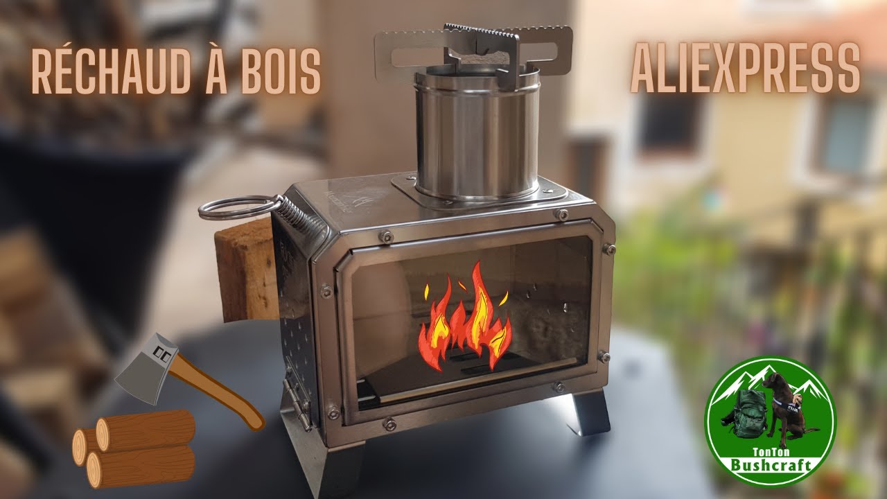 MOUNTAINHIKER-Poêle à bois carré portable #tontonbushcraft #bushcraft #camping #bivouac #réchaud