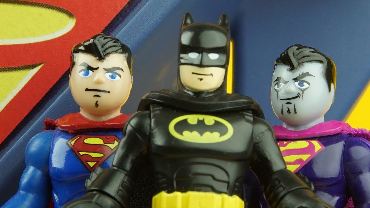 BATMAN vs SUPERMAN v BIZZARO superhero imaginext toys