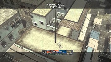 MW3 - Awesome Across Map Throwing Knife Killcam