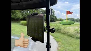 GDZN Golf Cart Tablet Holder, 360° Rotatable Metal Square Pole Clamp for EZGO/Club Car/Yamaha/Icon, screenshot 3