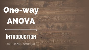 One-way ANOVA: Introduction