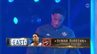 Nba all-star sunday: demar derozan intro - february 14, 2016