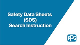 New features: PPG Safety Data Sheets (SDS) available for download