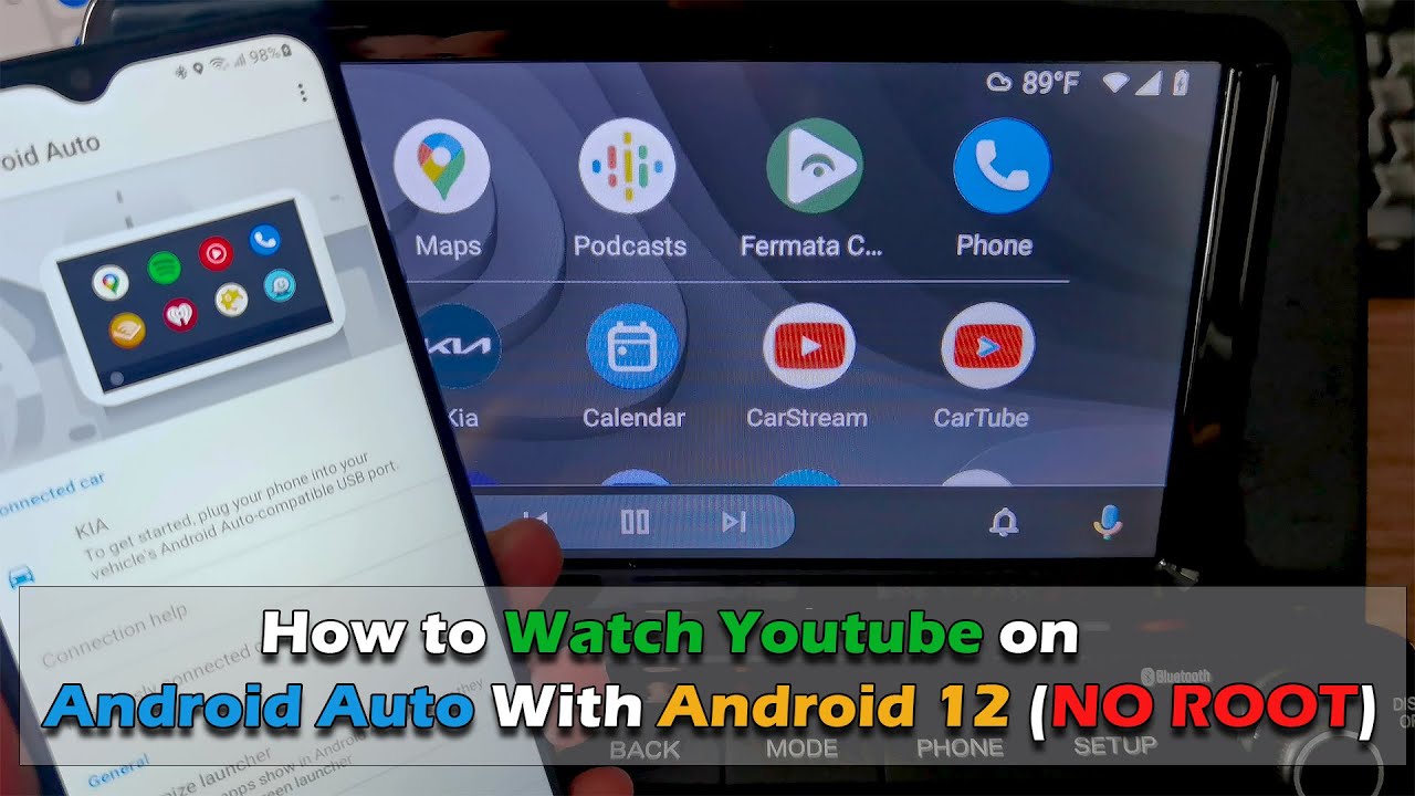 Watch Youtube On Android Auto With Android 12 (No Root) - Youtube