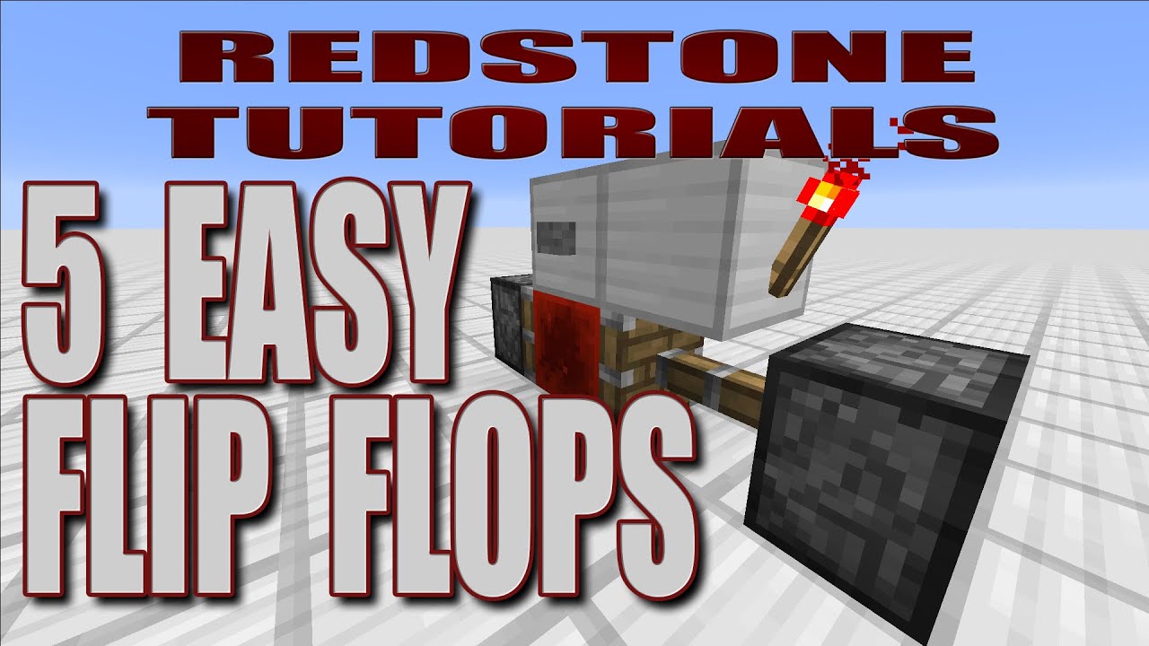 5 Simple Flip Flops! Minecraft Tutorials Redstone YouTube