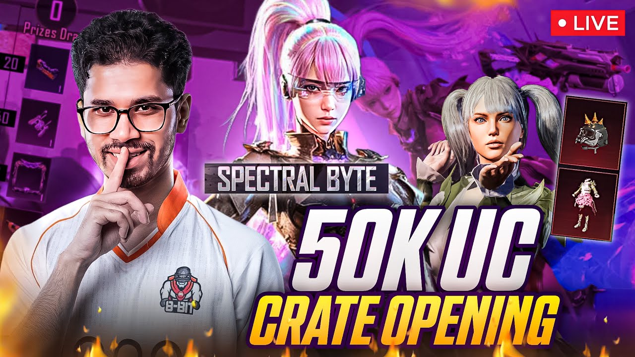 50000 UC  Spectral Byte Crate Opening ! BOOTCAMP UPDATE | iQOO8BITSAUMRAJ