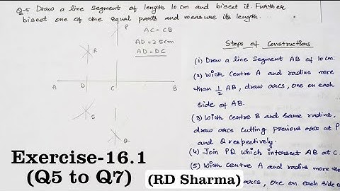 RD SHARMA Ex 16.1 Q5 to Q7 Solutions for Class 9 Maths Chapter 16 Constructions