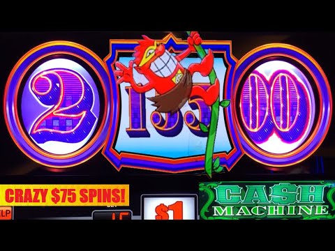 Crazy $75 spins on BLACK & WHITE Double Jackpot! BIG Whammy Wins on Press Your Luck Cash Machine!