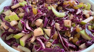 Red Cabbage Salad With Apples, Raisins, and Walnuts, is a very healthy and delicious salad. by Foodiestip 75 views 2 months ago 4 minutes, 59 seconds