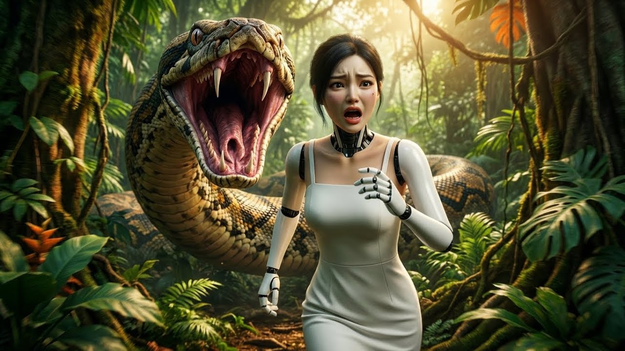 3,000 Years Later: Robot Girl Survival in Deep Jungle - Giant Snake Attack!