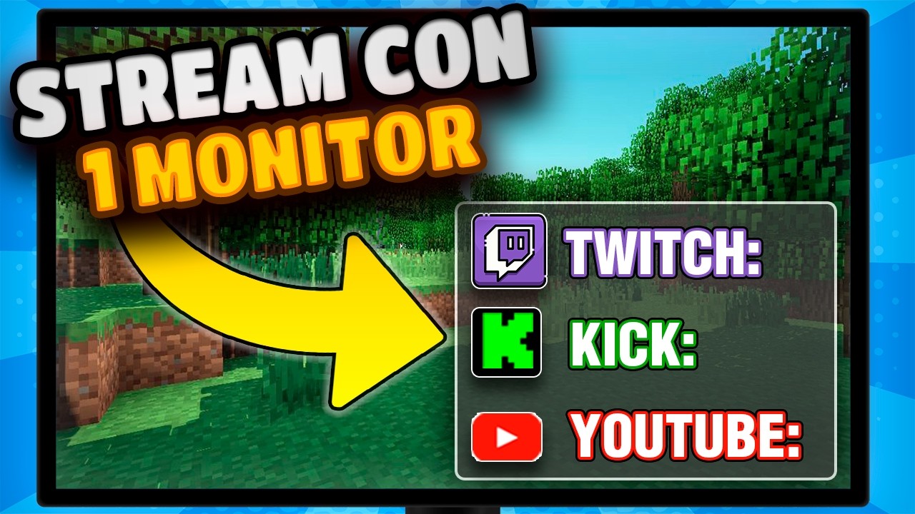 Cómo hacer stream con un solo monitor y ver el chat mientras juegas (Twitch/Kick/MULTISTREAM | OBS)