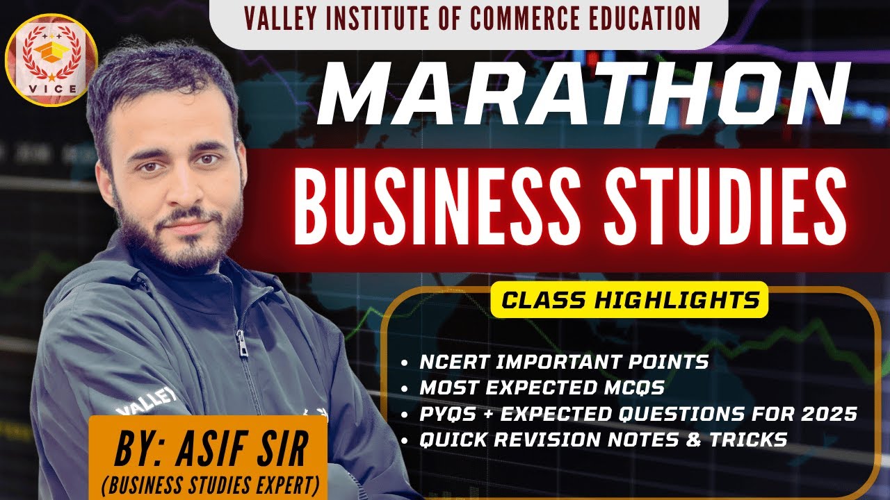 Business Studies Marathon Class |Day-01| Score 90%+ in Boards 2025 | PYQs + Important Topics + MCQs